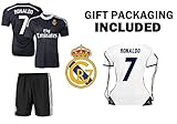 non-branded cr7 Cristiano Ronaldo # 7 JerseyギフトセットYouth RealブラックドラゴンJersey with Shorts and Ronaldo 7