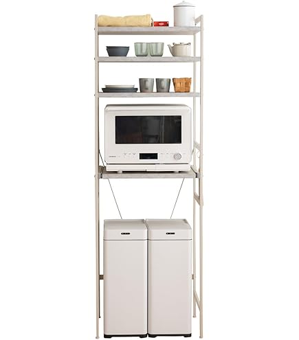 Amazon.co.jp: [山善] 突っ張り レンジラック キッチンラック 幅