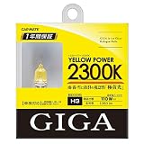 カーメイト 車用 ハロゲン ヘッドライト GIGA イエローパワー H3 2300K BD335