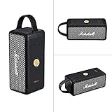 CrustProトラベルキャリーソフトシリコンケースカバーボックスバッグ、マーシャルMarshall EMBERTON Bluetoothワイヤレススピーカー用（黒）
