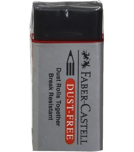 Faber-Castell Dust-Free Comfort Edge Eraser Rubbers - White - Pack of 4 Faber-Castell Dust-Free Comfort Edge Eraser Rubbers - White - Pack of 4