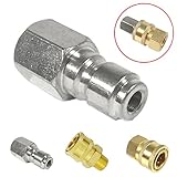 OHMI 高圧洗浄機用 SUSロック ワンタッチ カプラー3/8 ソケット 汎用 オスメス セット OK( オス )