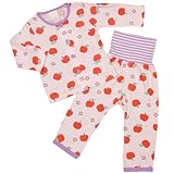 ベビーパジャマ[enfant pur]女の子|女児|子供用りんご|リンゴ柄長袖パジャマ上下セット 95cm ピンク