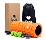IUGA フォームローラー 筋膜リリースローラー マッサージローラー付き トリガーポイントマッサージ、筋膜リリース 腰痛・肩コリ・筋肉痛を改善
