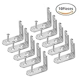 URBEST 50mm x 50mm直角ブラケットステンレススチールコーナーブレースラウンドエンドデザイン10個
