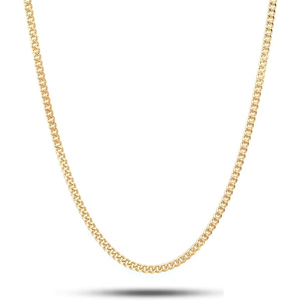 14K ゴールド チェーン ネックレス 5.2g Amazon | 14K 10K リアルゴールドボックスチェーン - 1mm 1.5mm 1.75mm