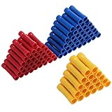 絶縁ストレートワイヤー PChero 絶縁バット バットコネクター 電気圧着端子コネクター 100本セット