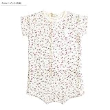 (ボリボンウーフ)boribon oeuf 半袖カバーオール/ショートオール（マランシリーズ/オーガニック)/ピンク(花柄) 80cm