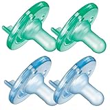Philips Avent 4 Count BPA Free Soothie Pacifier, 3 Months +, Green/Blue by Philips AVENT