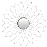 Safavieh花壁ミラー – 35 W x 35h in。 シルバー MIR3000C