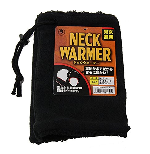 フジテ 温かい ネックウォーマー 裏ボア 黒色 #8165