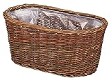 【小物収納やインテリアに最適な手作りバスケット】Willow Basket ブラックウイロープランター D5号Wサイズ 11-765