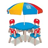 Grow N Up Summertimeパティオテーブルと椅子セットwith Umbrella 3017-10