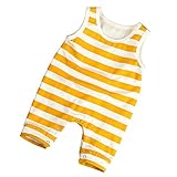 Tovadoo ベビー　ロンパース　ノースリーブ　縞模様　元気イエロー　夏　コットンブレンド　カッコイイ　ファッション　爽やか　夏休み　海遊び　遊園地　リゾート　旅行　室内　出産祝い　新生児　男の子　