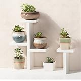 フラワースタンド園芸ラック木製のデスクトップの屋内の棚マルチレイヤーの果物緑の植物ヨーロッパスタイルの白 (色 : 白)
