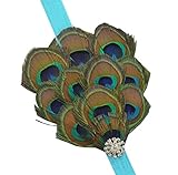 赤ちゃん 新生児 ベビー小物 お姫様 髪飾り ヘアアクセサリ ヘアーバンド カチューシャ ヘッドバンド 出産祝い 誕生日 プレゼント ギフト 孔雀の羽 11目