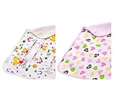 ポータブルベビーコットン防水おむつ交換マット2個、50x70cm（C）