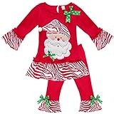 (アイム)iiniim　ベビー ガールズ クリスマス サンタトップス パンツ セット 可愛い 祭り 誕生日 プレゼント 聖夜 イブ キッズ用 コスチューム 着ぐるみ 衣装 新生児用 記念写真 小道具 