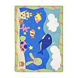 Joy Carpets Kid Essentials Infants & Toddlers Sea Babies Rug Multicolored 7'8 x 10'9 [並行輸入品]