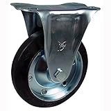 ナンシン 産業用キャスター ゴム(ベアリング入り) 150mm SKC-150 CBC