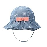 vivobiniya幼児用ガールズリボン付きSun Hatsベビーカウボーイ綿0 – 4t カラー: ブルー