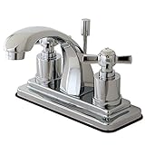Kingston Brass KS4641ZX Kingston Brass Millennium 4 in. Centerset Lavatory Faucet, Polished Chrome