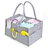 [Jiyaru] 収納ボックス フェルト おむつストッカー おむつ 収納袋 オムツ ストッカー ボックス おむつ 収納ケース マザーズバッグ 折りたたみ 仕切り 大容量 多機能 出産祝い