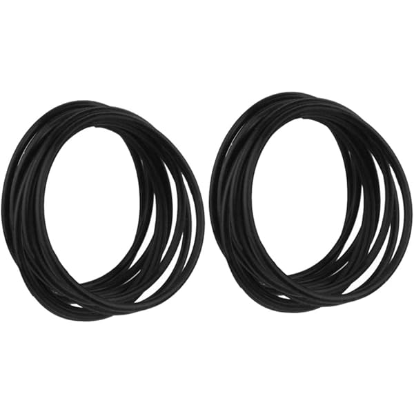 Amazon | ヘアゴム 黒 4P シリコンリングゴム 水濡れOK 跡がつきにくい