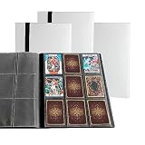 ファイル PP套 ポータブルファスナーカードコレクション (4つのポケットファイルに160枚のカードを収納可能) (白です, 9ポケット360枚収納)