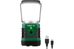 Lepro ランタン LEDランタン キャンプランタン USB充電式【ランタンとパワーバンク一台二役/超高輝度 1000ルーメン/昼光色・昼白色・電球色切替/4つ点灯モード/無段階調光調色/防滴仕様】アウトドア キャンプ 登山 夜釣り 防災 停電 緊