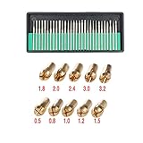 Fenteer 真ちゅう　30Pcs電動研削ヘッド3mmシャンク+ 10個0.5-3.2mmドリルチャックコレット　掘削