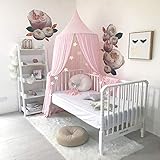 takefunsプリンセスベッドキャノピーMosquito Net for Kidsベビーベッド、子供ラウンドドームインドアアウトドアCastle Play Tent Hanging家装飾Readin