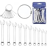 ミニスパナセット 10本組 コンビネーションレンチ ミリ規格 極薄スパナ 鏡面仕上げ コンビネーションスパナ CR-V製 片口 4mm 4.5mm 5mm 5.5mm 6mm 7mm 8mm 9mm 10mm 11mm 各種メンテナンス対応 収納袋付き 軽量 DIY 家具組み立て 自動車修理 作業工具 父の日 ギフト