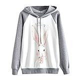 パーカー レディース トップス Glennoky プルオーバー 少女 兎柄 ブラウス スウェットパーカー 体型カバー 大きいサイズ ドローストリング フーデッド ゆったり レディースパーカー スウェッ