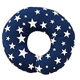 ESMERALDA(エスメラルダ) ドーナツ枕 日本製 ひとつひとつ手作り 赤ちゃん 頭の形が良くなる【まる型】 (ミッドナイトブルー)