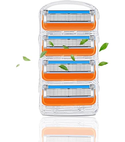 Amazon.co.jp: Blueジレット対応 替刃 12個入交換刃ジレット対応青色