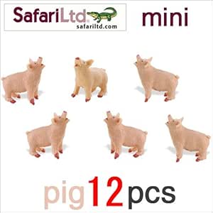 Amazon サファリ社ミニフィギュア ブタ 12個セット フィギュア ドール 通販