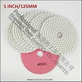 6 PC 5 のための石の粒 # 3000 樹脂ボンド研磨パッド 125 mm ウェットサンディングディスク