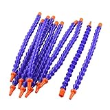 SODIAL(R) 10PCS丸型ノズル1 / 4PTフレキシブルオイルクーラントパイプホースブルーオレンジ