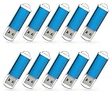 RAOYI 16G USBフラッシュドライブ USB 2.0 メモリースティック バルクメモリースティック サムドライブ ペンドライブ ジャンプドライブ ブルー 10個パック