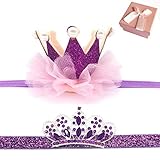 Elesa Miracle Babyヘアアクセサリー赤ちゃんの女の子のギフトボックスShinyティアラクラウンヘアバンドセット