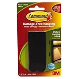 Command Picture Hanging Strips, Large, Black, 4-Strips (17206BLK-ES) [並行輸入品]