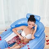 Penson & Co。インフレータブルバスタブPVCポータブル大人用浴槽バスルームSpa withエアポンプ