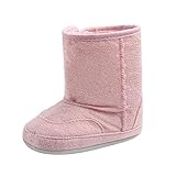 冬用 可愛い 子供靴 キッズブーツ 幼児 キッズ ファーストシューズ シンプル 保温 防寒 履きやすい 出産お祝い (14, ピンク)