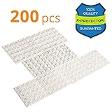 X-PROTECTOR 高級 200個 防振ゴムパッド バンパー & 家具バンパー 全形状入り優れた透明ノイズダンピングバンパー。