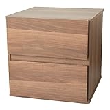 キューブボックス 2段引き出しタイプ タイプ４ CUBE BOX オープン フタ付き ふた付き ラック 収納家具 (タイプ4, ブラウン)