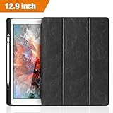 Benuo iPad Pro 12.9 ケース Apple Pencil収納 PUレザー 三つ...