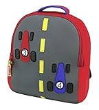 Dabbawalla Bags Fast Track Race Cars Kids' Preschool & Toddler Backpack Grey/Red/Blue by Dabbawalla 