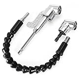 SODIAL 1/4インチ曲がりやすい六角シャフトスクリュードライバパワードリルビットエクステンション105度コーナーデバイス+ねじ込みジョイント+曲がりやすいエクステンションバー電動スクリュードライ