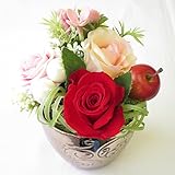 花 誕生日プレゼント 女性 プリザーブドフラワーとアートフシャルフラワー（造花） フラワーアレンジメント サンモクスイ（商標登録第5497927号）の手作り